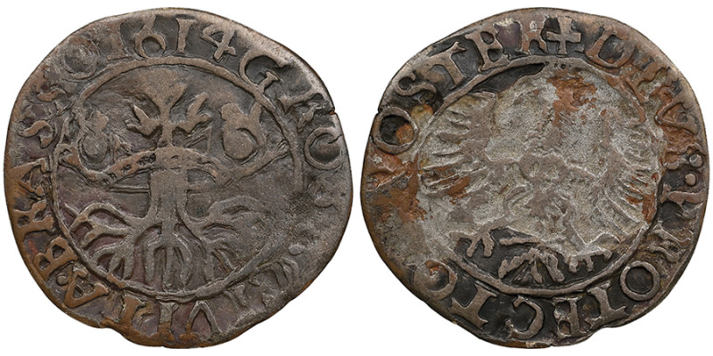 Gabriel Bethlen 1613-1629, 1 Groschen, 1614 CB, Brasov/Kronstadt, AG 
Ref : Resc...