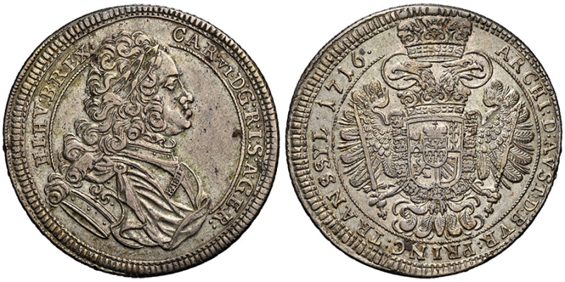 Charles III 1711-1740
1/2 Thaler, sans marque d'atelier, Karlsburg, 1716, AG
Ave...