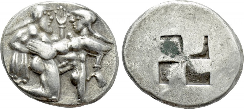 THRACE. Thasos. Stater (Circa 480-463 BC). Contemporary imitation. 

Obv: Ithy...
