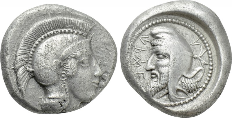 DYNASTS OF LYCIA. Kherẽi (Circa 430-410 BC). Stater. Xanthos.

Obv: Helmeted h...