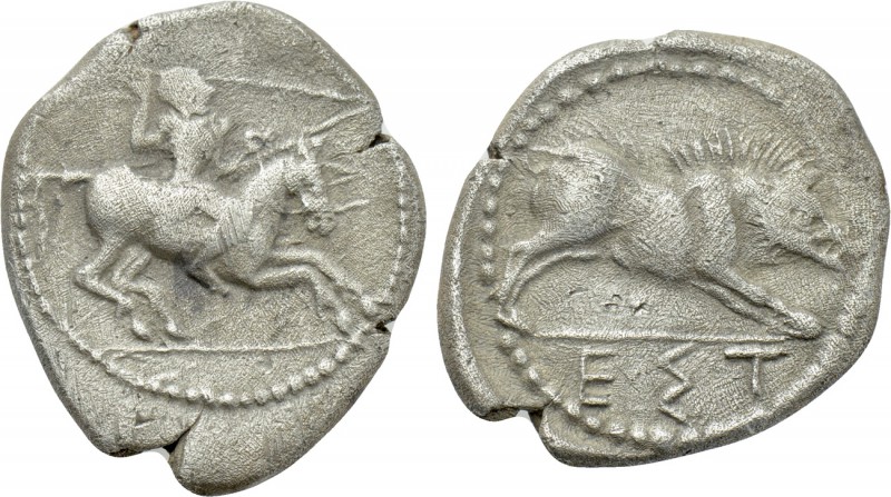 PAMPHYLIA. Aspendos. Drachm (Circa 420-410 BC). 

Obv: Warrior, hurling spear,...
