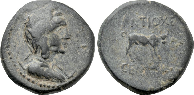 PISIDIA. Antioch. Ae (1st century BC). Sel-, magistrate. 

Obv: Draped bust of...