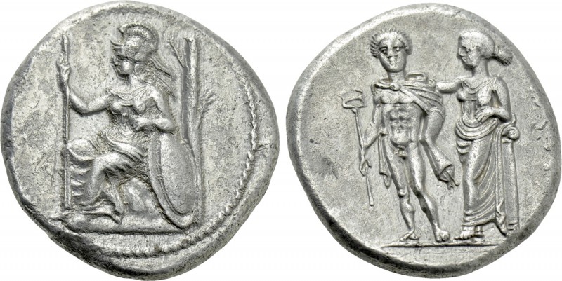 CILICIA. Mallos. Stater (Circa 385-375 BC).

Obv: Athena seated left, holding ...