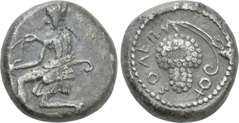 CILICIA. Soloi. Stater (Circa 410-375 BC). 

Obv: Amazon kneeling left, string...
