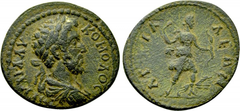 THRACE. Anchialus. Commodus (177-192). Ae. 

Obv: ΑVΤ ΚΑΙ Λ ΑV ΚΟΜΟΔΟС. 
Laur...