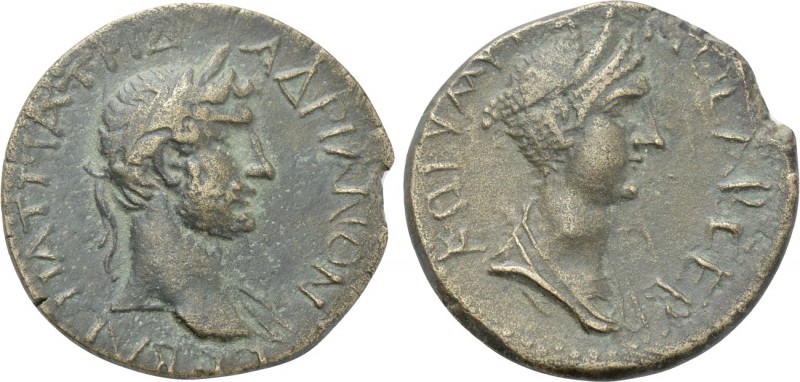 ASIA MINOR. Uncertain. Hadrian with Sabina (117-138). Ae. 

Obv: Laureate bust...