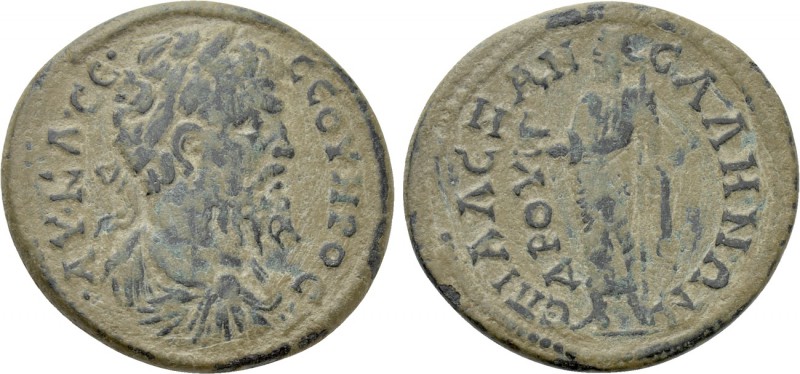 LYDIA. Sala. Septimius Severus (193-211). Ae. Alexander, magistrate. 

Obv: AV...