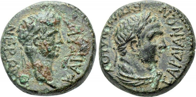 LYDIA. Sardis. Nero (54-68). Ae. Mindios, strategos for the second time. 

Obv...