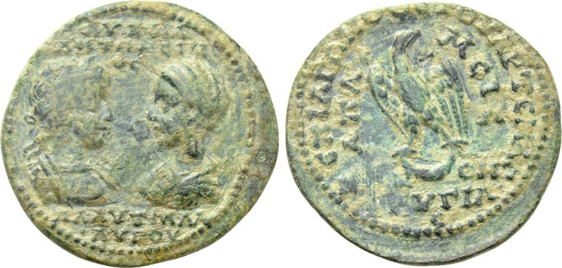 PHRYGIA. Apamea. Caracalla with Plautilla (198-217). Ae. Artemas III, agonothete...
