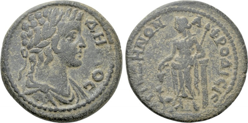 CARIA. Aphrodisias. Pseudo-autonomous. Time of Septimius Severus (193-211). Ae. ...