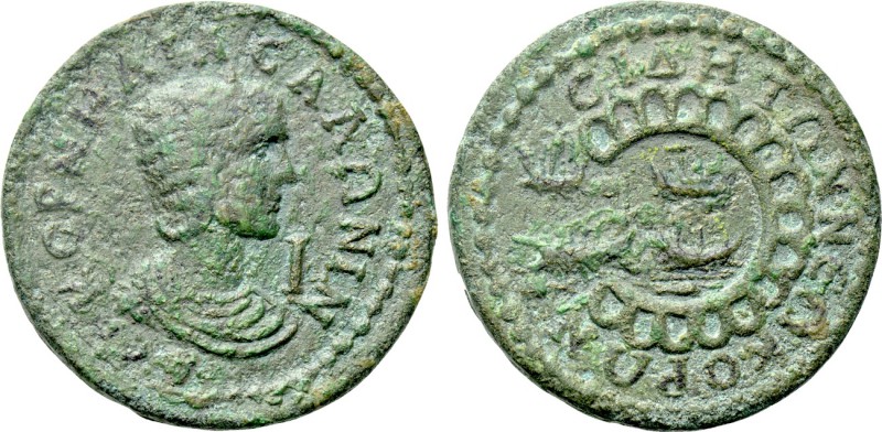 PAMPHYLIA. Side. Salonina (Augusta, 254-268). Ae 10 Assaria. 

Obv: KOPNHΛIA C...