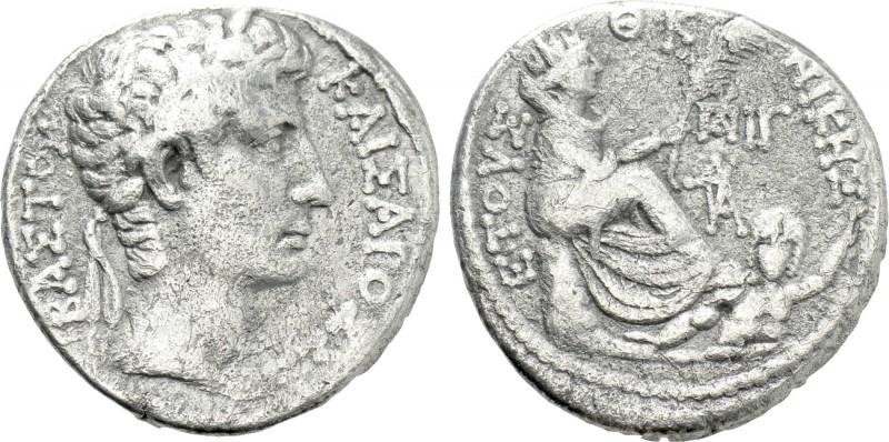 SELEUCIS & PIERIA. Antioch. Augustus (27 BC-14 AD). Tetradrachm. Dated year 31 o...