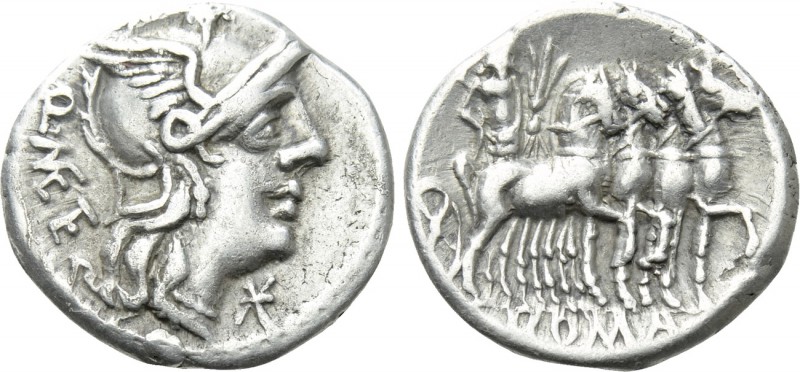 Q. CAECILIUS METELLUS. Denarius (130 BC). Rome. 

Obv: Q METE. 
Helmeted head...