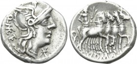 Q. CAECILIUS METELLUS. Denarius (130 BC). Rome.