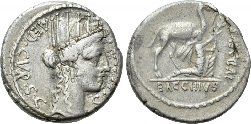 A. PLAUTIUS. Denarius (55 BC). Rome. 

Obv: A PLAVTIVS / AED CVR S C. 
Turret...