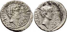 MARK ANTONY & OCTAVIAN. Denarius (41 BC). M. Barbatius Pollio, quaestor pro praetore. Ephesus.