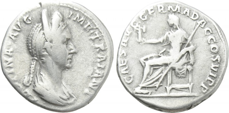 PLOTINA (Augusta, 105-123). Denarius. Rome. 

Obv: PLOTINA AVG IMP TRAIANI. 
...