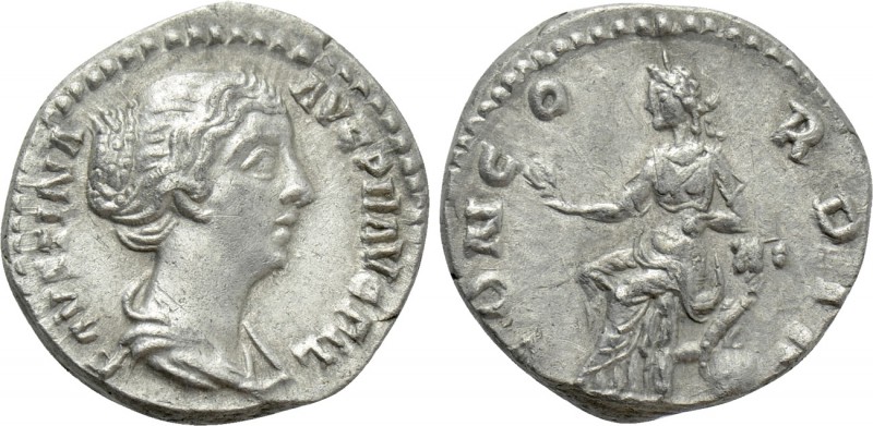 FAUSTINA II (Augusta, 147-175). Denarius. Contemporary imitation of Rome. 

Ob...