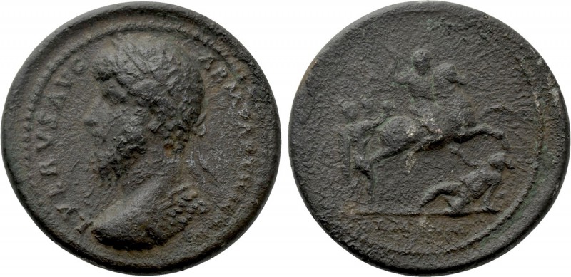 LUCIUS VERUS (161-169). Medallion. 

Obv: Laureate and cuirassed bust left.
R...