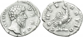 DIVUS LUCIUS VERUS (Died 169). Denarius. Rome. Struck under Marcus Aurelius.