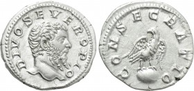 DIVUS SEPTIMIUS SEVERUS (Died 211). Denarius. Rome. Struck under Caracalla.