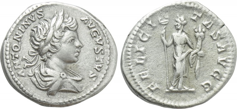 CARACALLA (198-217). Denarius. Rome. 

Obv: ANTONINVS AVGVSTVS. 
Laureate and...