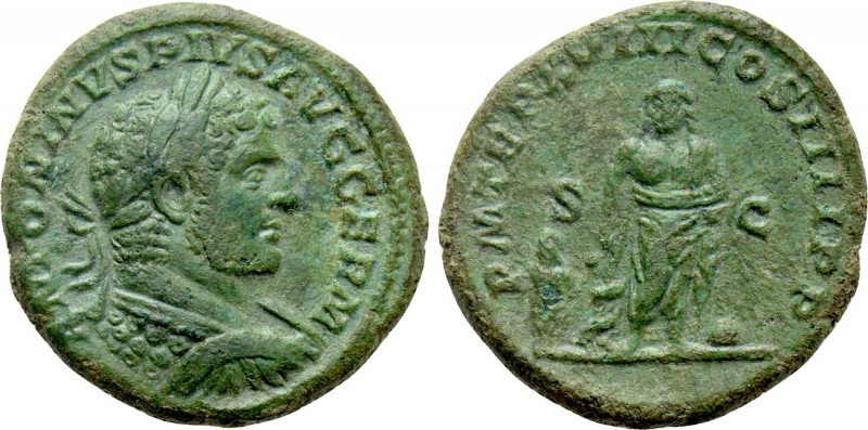 CARACALLA (198-217). As. Rome. 

Obv: ANTONINVS PIVS AVG GERM. 
Laureate and ...