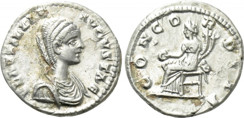 PLAUTILLA (Augusta, 202-205). Denarius. Laodicea ad Mare. 

Obv: PLAVTILLAE AV...