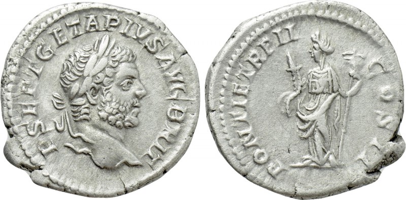 GETA (209-211). Denarius. Rome. 

Obv: P SEPT GETA PIVS AVG BRIT. 
Laureate h...