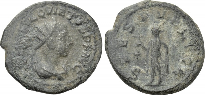 QUIETUS (Usurper, 260-261). Antoninianus. Samosata. 

Obv: IMP C FVL QVIETVS P...