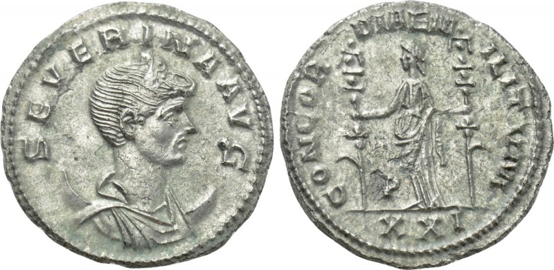 SEVERINA (Augusta, 270-275). Antoninianus. Antioch. 

Obv: SEVERINA AVG. 
Dra...