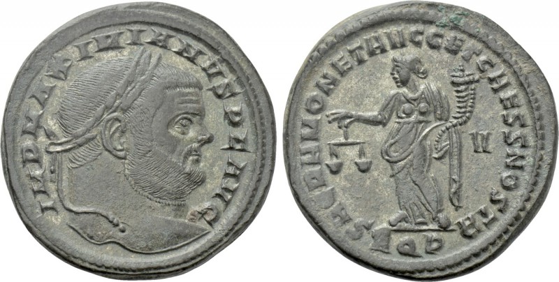 MAXIMIANUS HERCULIUS (286-305). Follis. Aquilea. 

Obv: IMP MAXIMIANVS P F AVG...