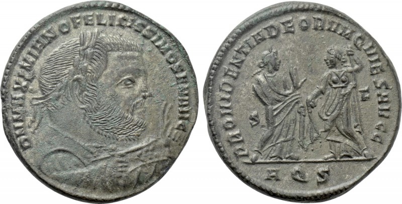 MAXIMIANUS HERCULIUS (First reign as Senior Augustus, 305-307). Follis. Aquilea....