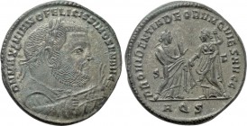 MAXIMIANUS HERCULIUS (First reign as Senior Augustus, 305-307). Follis. Aquilea.