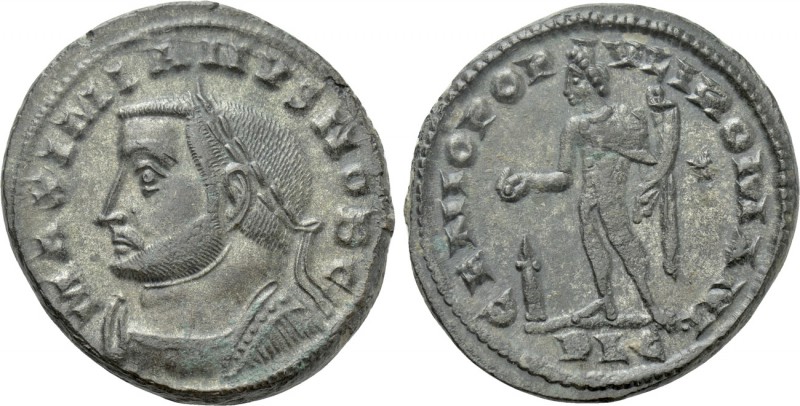 GALERIUS (Caesar, 293-305). Follis. Lugdunum. 

Obv: MAXIMIANVS NOB C. 
Laure...