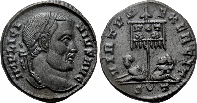 LICINIUS I (308-324). Follis. Ticinum. 

Obv: IMP LICINIVS AVG. 
Laureate hea...