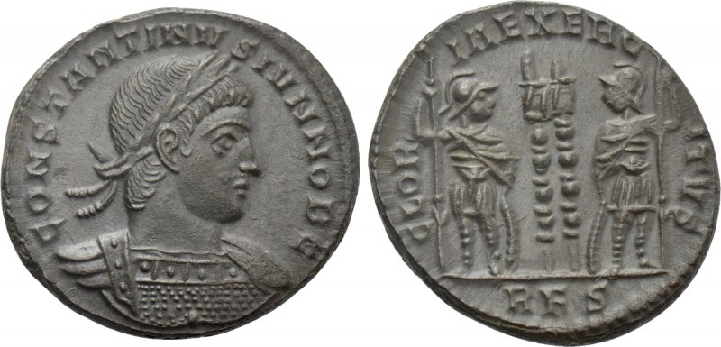 CONSTANTINE II (Caesar, 316-337). Follis. Rome. 

Obv: CONSTANTINVS IVN NOB C....