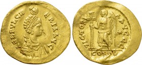 AELIA PULCHERIA (Augusta, 414-453). GOLD Tremissis. Constantinople.