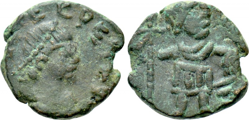 LEO I (457-474). Nummus. Uncertain mint. 

Obv: Diademed, draped and cuirassed...