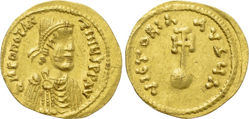 CONSTANS II (641-668). GOLD Semissis. Constantinople. 

Obv: δ И CONOTANTINЧS ...