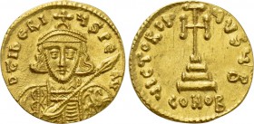 TIBERIUS III (APSIMAR) (698-705). GOLD Solidus. Constantinople.