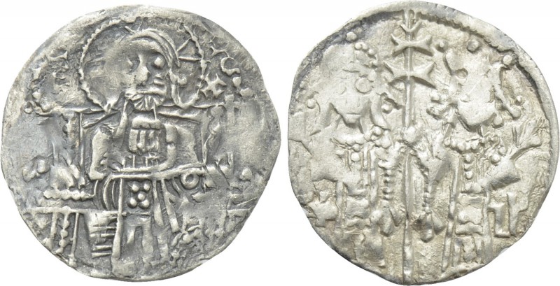 SERBIA. Stefan Uroš IV Dušan with Elena (1331-1355). Dinar. 

Obv: Christ Pant...
