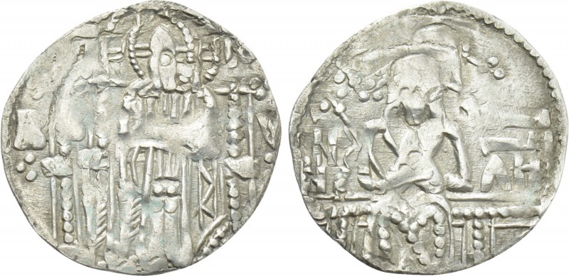SERBIA. Stefan Uroš V (1355-1371). Dinar. 

Obv: Christ Pantokrator seated fac...