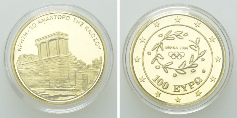 GREECE. GOLD 100 Euros (2003 [2004-dated]). Athens. Games of the XXVIII Olympiad...