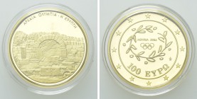 GREECE. GOLD 100 Euros (2003 [2004-dated]). Athens. Games of the XXVIII Olympiad series: The Krypte Archway.