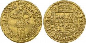 HOLY ROMAN EMPIRE. Karl (1564-1590). GOLD Ducat (1588). Klagenfurt.