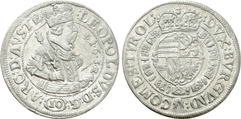 HOLY ROMAN EMPIRE. Leopold V (Archduke, 1619-1632). 10 Kreuzer (1632). Hall. 
...
