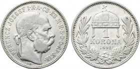 HUNGARY. Franz Joseph I (1848-1916). Korona (1892-KB). Körmöcbánya (Kremnica).