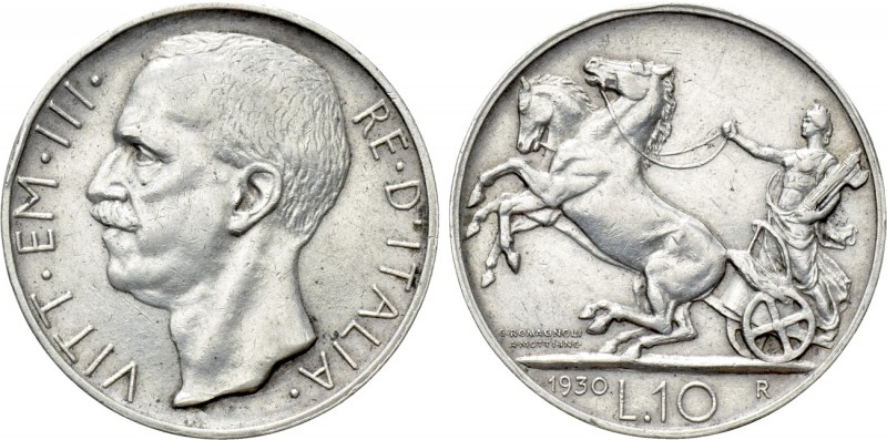 ITALY. Vittorio Emanuele III (1900-1946). 10 Lire (1930-R). Rome. 

Obv: VITT ...