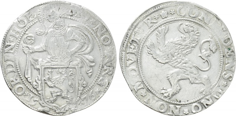 NETHERLANDS. Holland. Lion Dollar or Leeuwendaalder (1576). 

Obv: MO NO ARG O...